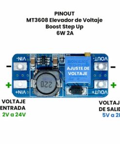 MT3608 Elevador de Voltaje Boost Step Up 6W 2A