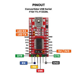 Convertidor USB Serial FTDI TTL FT232R