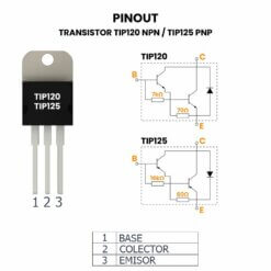 Transistor TIP120 NPN - TIP125 PNP Pinout