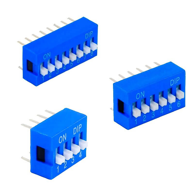 barbilla Meseta fiabilidad Dip Switch 4/6/8 Posiciones Azul - UNIT Electronics