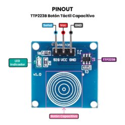 TTP223B Boton Tactil Capacitivo Pinout