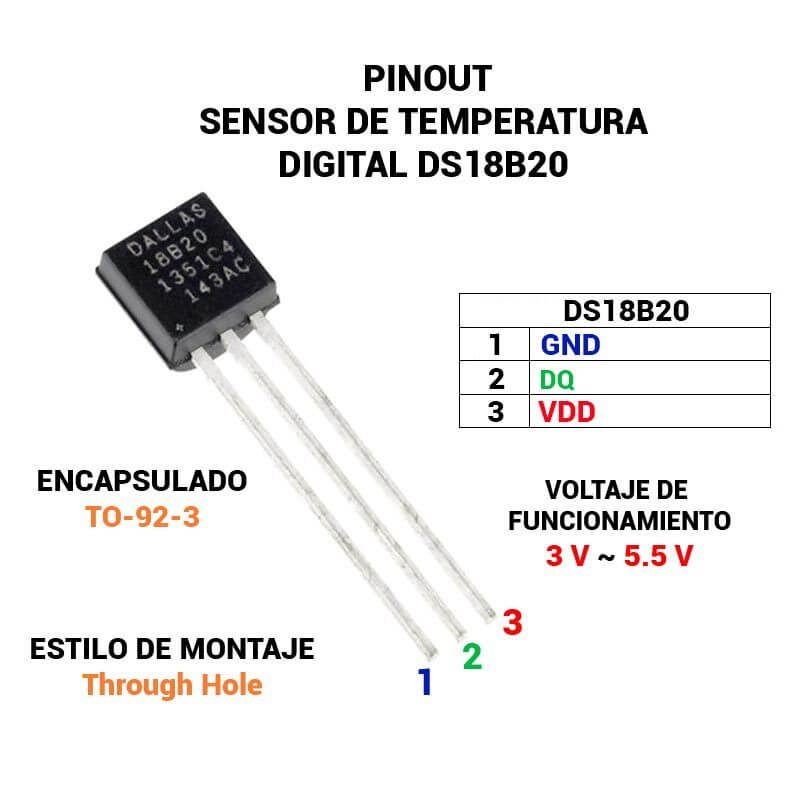 Sensor de temperatura Digital DS18B20