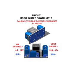 LM317 Regulador Step Down 20W 2A Pinout