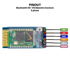 AR0377 - Bluetooth HC-05 Maestro Esclavo 6 pines PINOUT