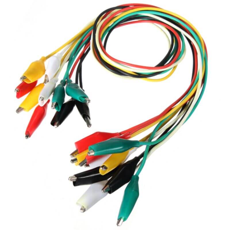 Grapa Examinar detenidamente Tantos Juego de 10 cables caimán para tu proyecto de electronica