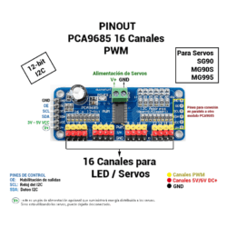 PCA9685 16 Canales PWM I2C 12-bit