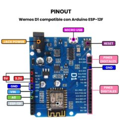 Wemos D1 compatible con Arduino ESP-12F - Pinout