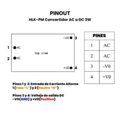 HLK-PM Convertidor AC-DC Pinout