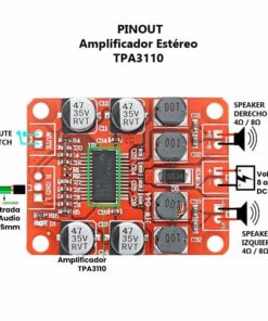 Amplificador Estéreo TPA3110 2x15W 12V