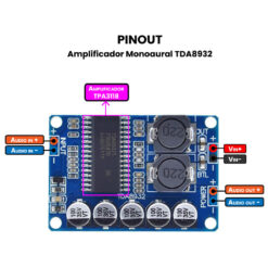 Amplificador Monoaural TDA8932 pinout