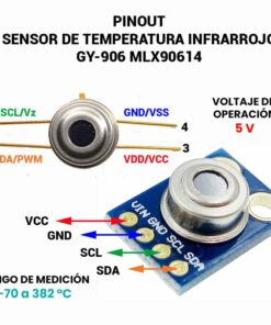 Sensor de Temperatura infrarrojo GY-906 MLX90614