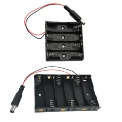 Porta Pilas AA Con Plug Para 4 y 6 Pilas