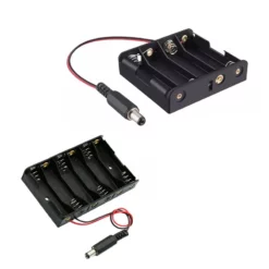 Porta Pilas AA Con Plug Para 4 y 6 Pilas
