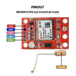 Modulo GPS NEO6MV2 Con Control de Vuelo - Pinout