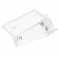 Porta Pilas Transparente con Interruptor ON OFF