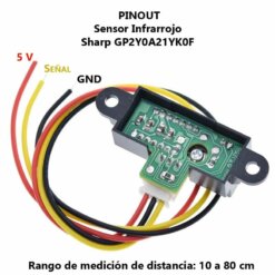 Sensor Infrarrojo Sharp GP2Y0A21YK0F de 10-80cm Arduino