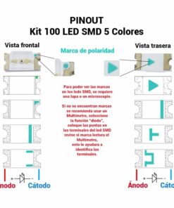 Kit 100 LED SMD PINOUT