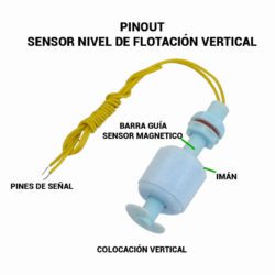 Tanque con Sensor de Agua líquido Flotante Interruptor de flotación Vertical Mini Sensor de Nivel de Agua líquido Haljia 