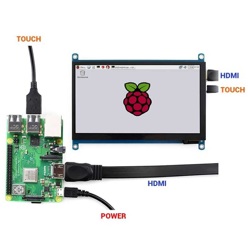 5" Usb Hdmi Pantalla LCD Táctil Capacitiva salida de audio para Raspberry Pi Windows