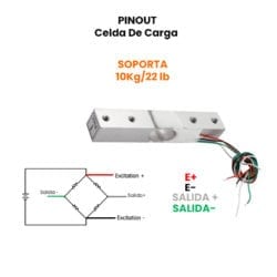 Celda De Carga De 10kg y Modulo Amplificador Hx711