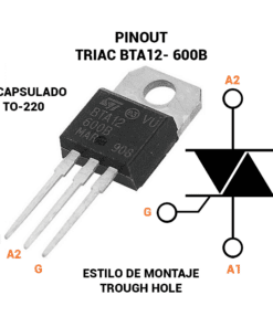 Triac BTA12 600B Pinout