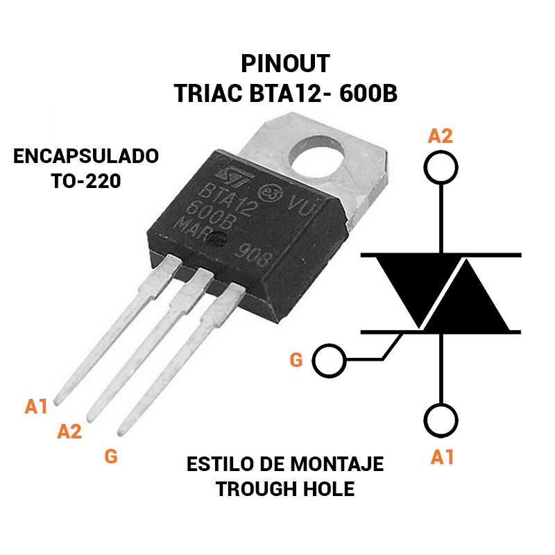 Revolucionario el propósito ganancia Triac BTA12 600B - 600V - 12A - UNIT Electronics