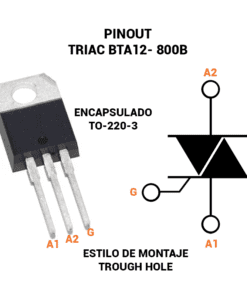 Triac BTA12 800B Pinou