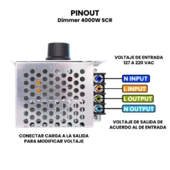 AR0877 - Dimmer 4000W SCR PINOUT