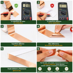 Cintas Conductivas de Cobre aplicaciones