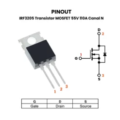 Mosfet IRF3205 55V 110A Canal N
