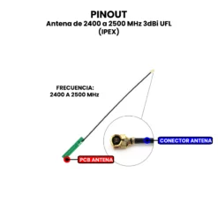 AR0128 - Antena para SIM800L GPRS GSM PINOUT