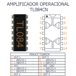 Amplificador Operacional Cuadruple TL084CN