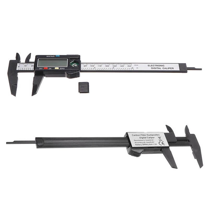 Calibrador digital electrónico, calibre Vernier de 0 a 5.906 in con caja de  almacenamiento, calibrador digital de ancho de ranura interior para medir