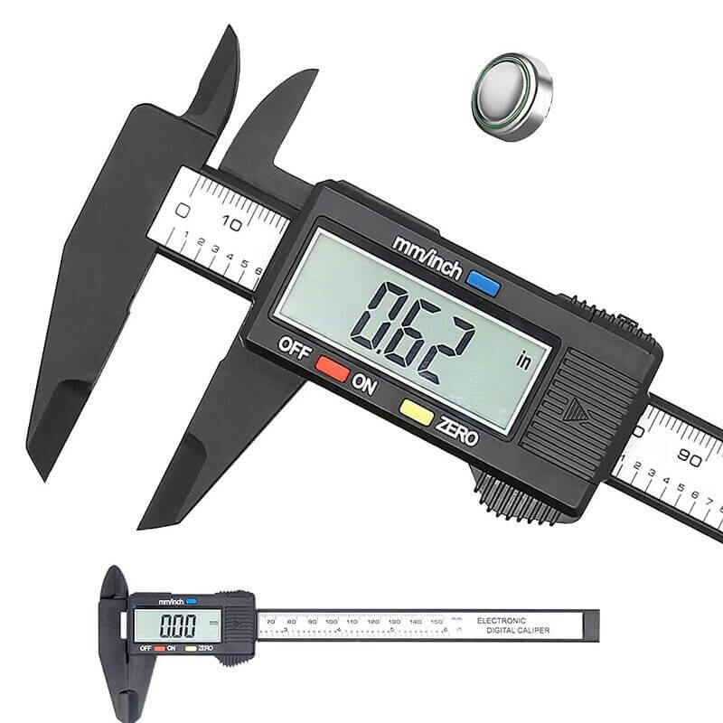 Calibre Vernier, calibrador digital con pantalla LCD extra grande para  medir pasos de profundidad interiores y exteriores (plata)