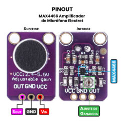 Electret MAX4466 pinout