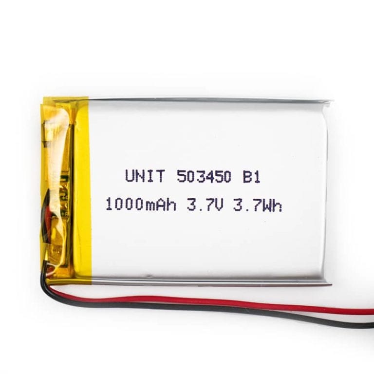 Bateria LiPo 3.7V 1000mAh 503450 - UNIT Electronics