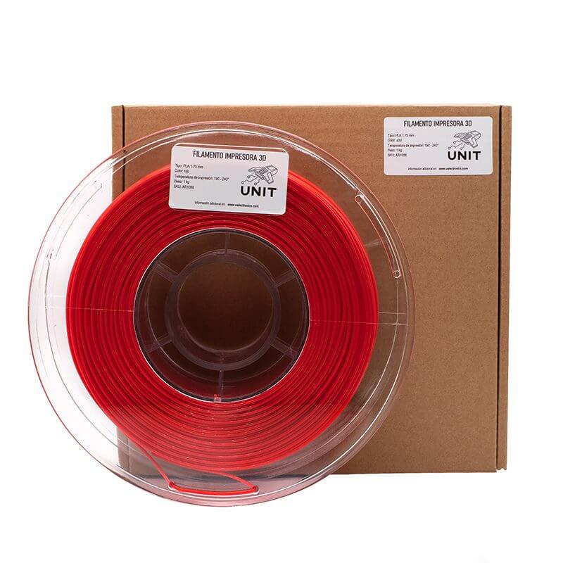Filamento PLA Rojo 1Kg 1.75mm