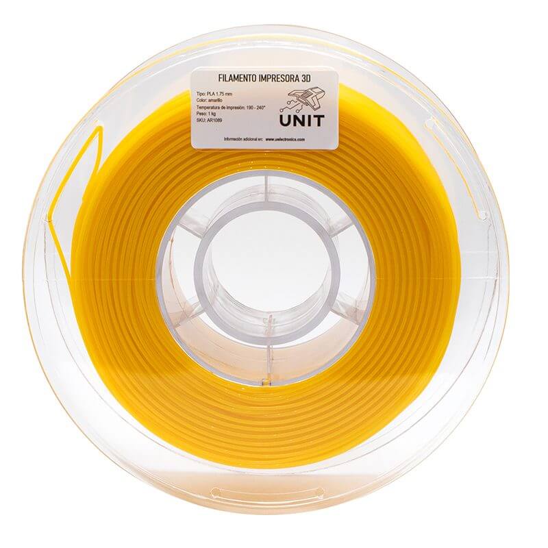 Filamento PLA Amarillo 1Kg 1.75mm