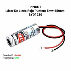 SYD1230 Laser de Puntero y Cruz Rojo 5mw 650nm - UNIT Electronics
