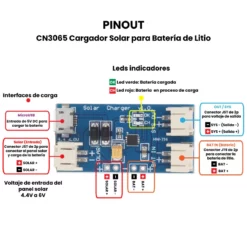 CN3065 Cargador Solar para Bateria de Litio Pinout