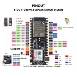 TTGO T-Call V1.4 ESP32 SIM800H 240Mhz