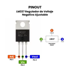 Alternative view of LM337 Regulador de Voltaje Negativo Ajustable
