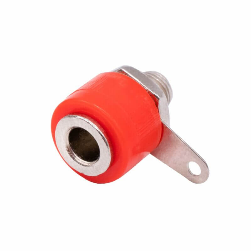 Conector Banana Hembra 4mm Rojo
