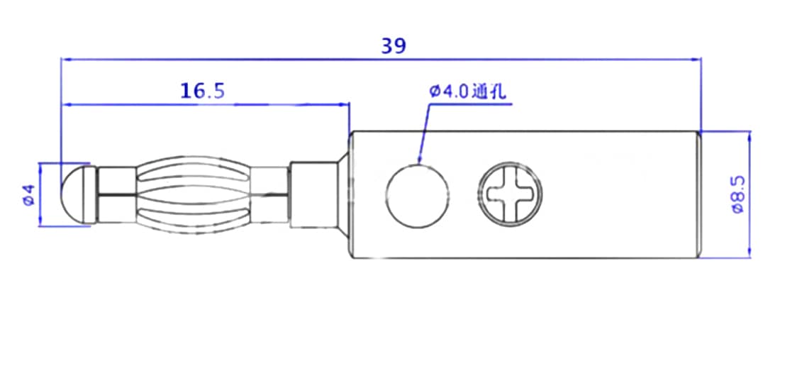 Conector Banana Macho 4mm - UNIT Electronics