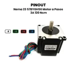 Nema 23 57BYGH56 Motor a Pasos 3A 120 Ncm