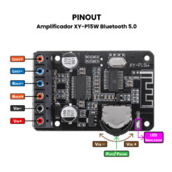 Amplificador Bluetooth 5.0 XY-P15W pinout
