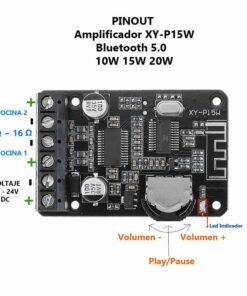 Amplificador Bluetooth 5.0 XY-P15W 10W 15W 20W