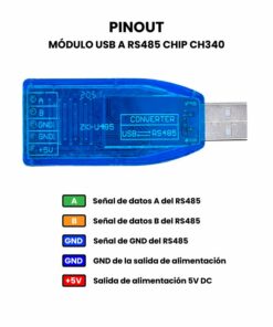 Módulo USB a RS485 Chip CH340 Pinout