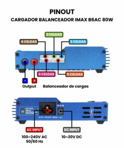 Cargador Balanceador IMAX B6 AC 80W Pinout