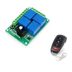 Modulo Receptor 4 Canales 12V RF y Control Remoto Segunda General